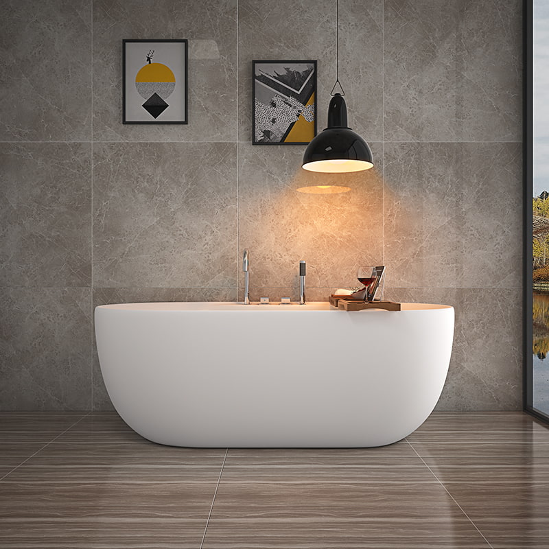 Bathroom white freestanding bath tub modern acrylic bathtub RL-MF1236