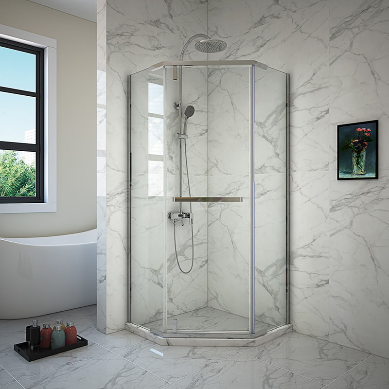 8mm Tempered Glass Morden Frameless Sliding Door Shower Cabin JYF-ZS(W)