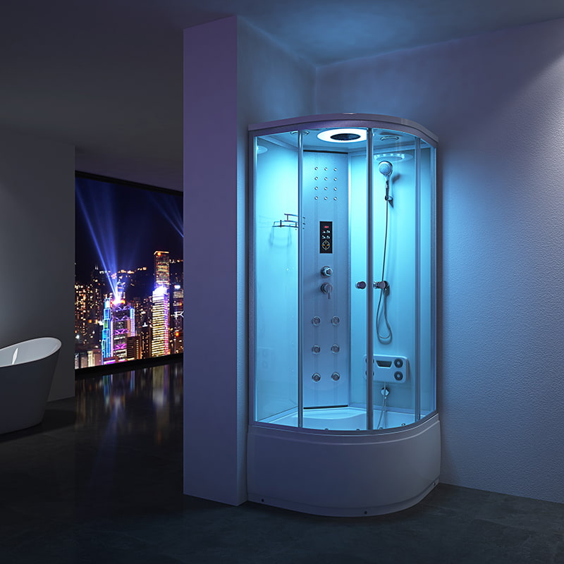 3 Panel Glass And Swing Door Customized Sale Transparent Black RL-C21