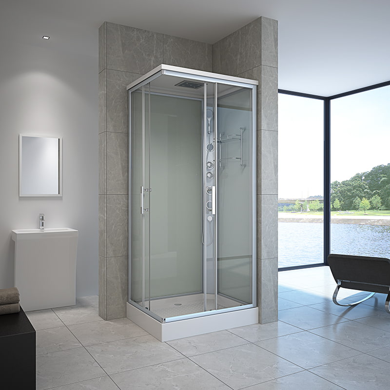 Sand silver aluminium trame Shower Cabin RL-D11