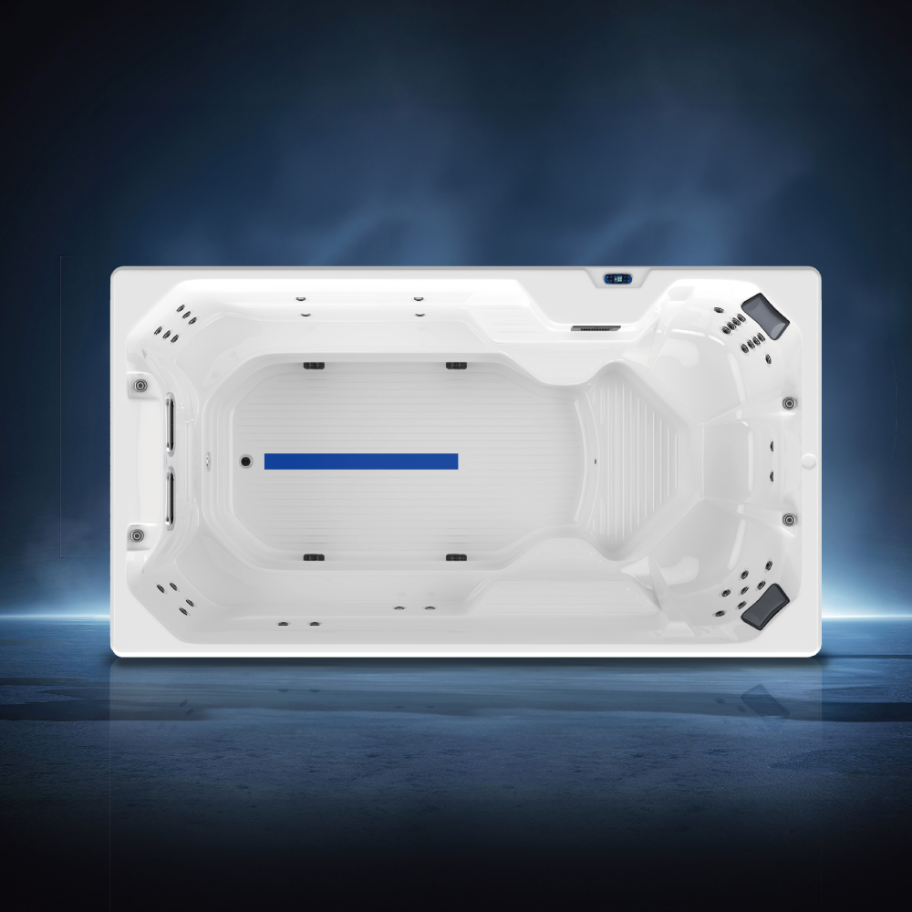 Acrylic Infinity Swim Spa for Garden Use 4m Swimming Pool with Cover for Adults and Children Made of Durable Acrylic Infinity Swim Spa for Garden Use 4m Swimming Pool with Cover for Adults and Children Made of Durable